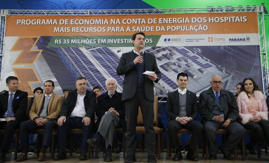 Programa de economia na conta de energia dos hospitais filantrópicos do Paraná. Mais recursos para a saúde da população. R$ 35 milhões em investimentos
