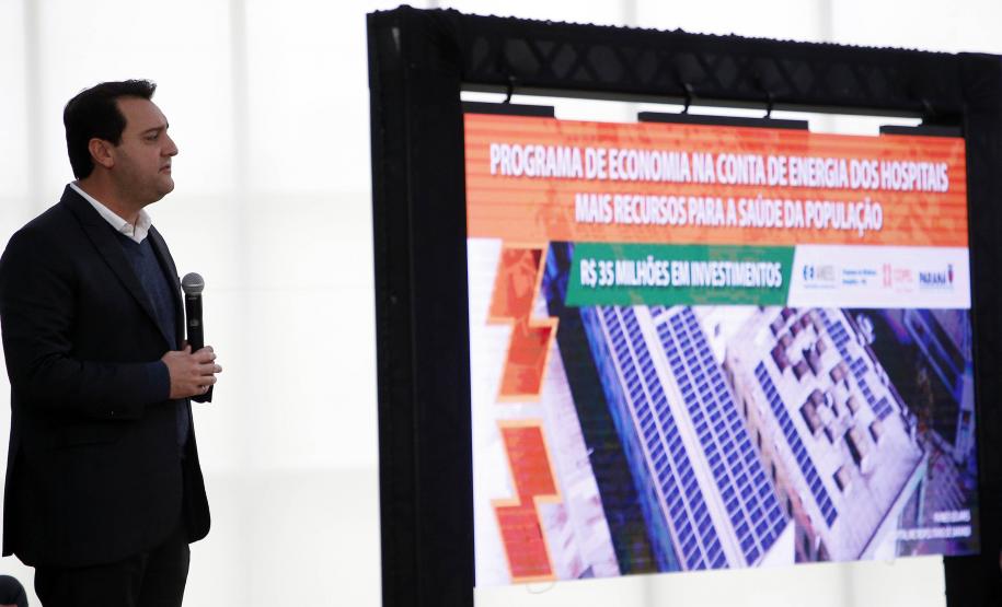 Programa de economia na conta de energia dos hospitais filantrópicos do Paraná. Mais recursos para a saúde da população. R$ 35 milhões em investimentos