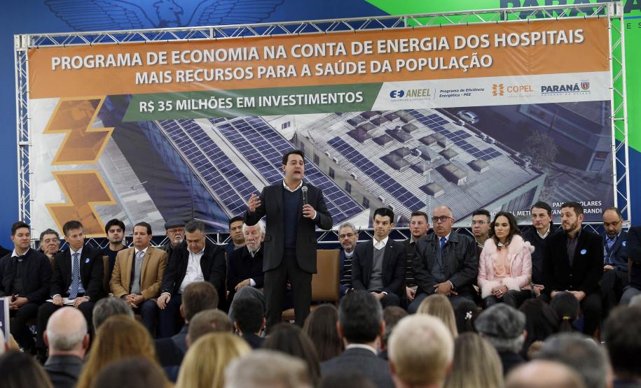 Programa de economia na conta de energia dos hospitais filantrópicos do Paraná. Mais recursos para a saúde da população. R$ 35 milhões em investimentos