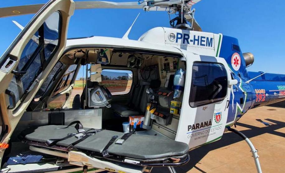 Paraná inicia sistema de transfusão de sangue nos resgates aeromédicos