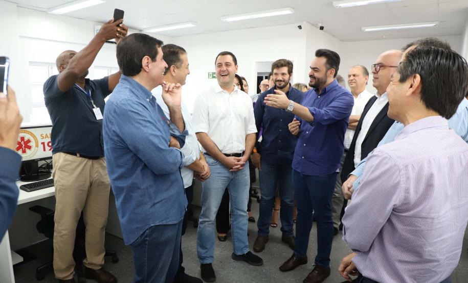 Governador Carlos Massa Ratinho Junior inaugura a nova sede do SAMU, em Londrina.