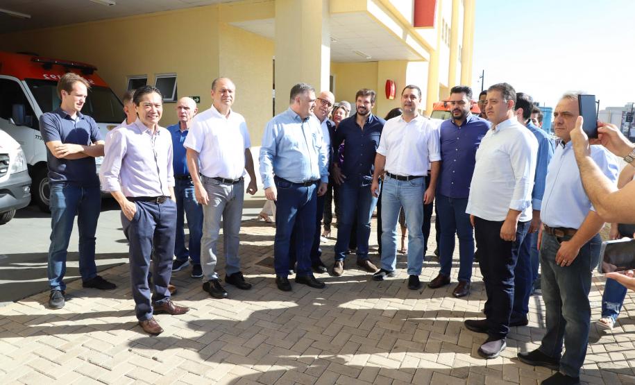 Governador Carlos Massa Ratinho Junior inaugura a nova sede do SAMU, em Londrina.