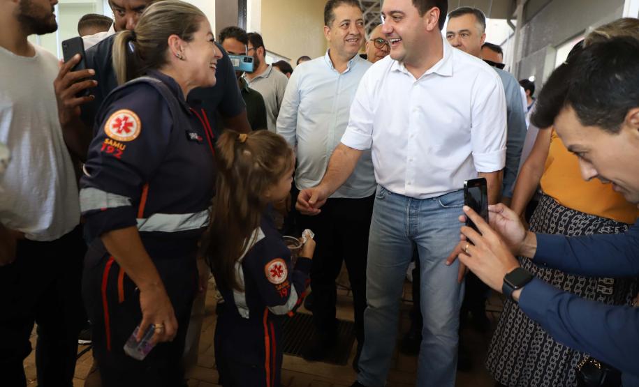 Governador Carlos Massa Ratinho Junior inaugura a nova sede do SAMU, em Londrina.