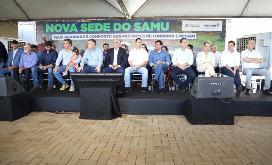 Governador Carlos Massa Ratinho Junior inaugura a nova sede do SAMU, em Londrina.