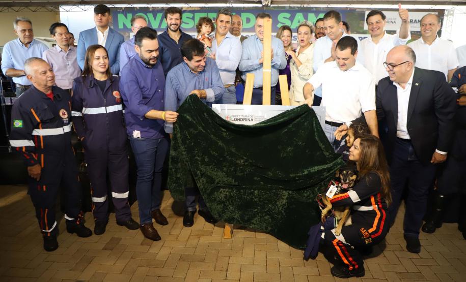 Governador Carlos Massa Ratinho Junior inaugura a nova sede do SAMU, em Londrina.