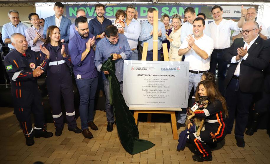 Governador Carlos Massa Ratinho Junior inaugura a nova sede do SAMU, em Londrina.