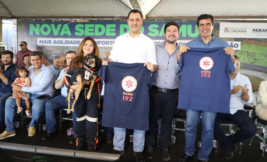 Governador Carlos Massa Ratinho Junior inaugura a nova sede do SAMU, em Londrina.