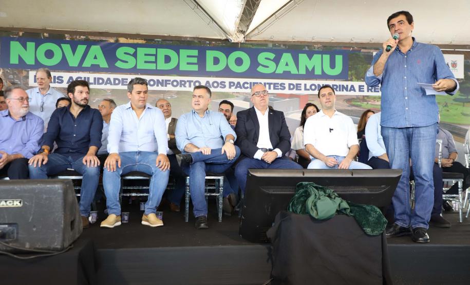 Governador Carlos Massa Ratinho Junior inaugura a nova sede do SAMU, em Londrina.