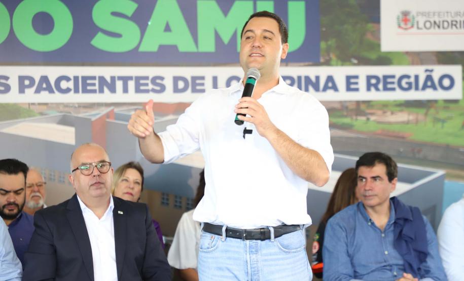 Governador Carlos Massa Ratinho Junior inaugura a nova sede do SAMU, em Londrina.