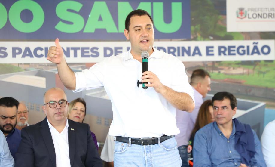 Governador Carlos Massa Ratinho Junior inaugura a nova sede do SAMU, em Londrina.