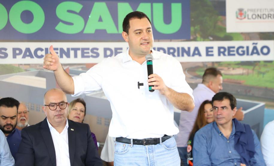 Governador Carlos Massa Ratinho Junior inaugura a nova sede do SAMU, em Londrina.