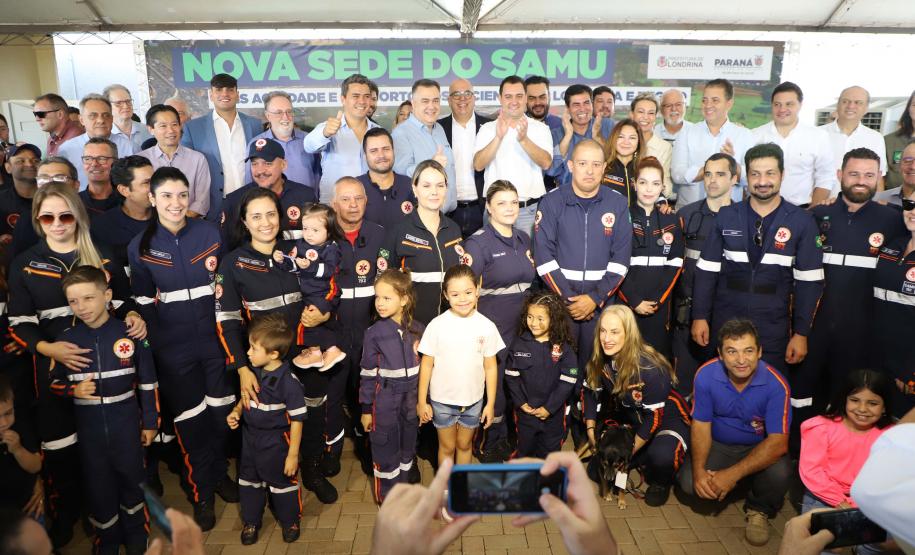 Governador Carlos Massa Ratinho Junior inaugura a nova sede do SAMU, em Londrina.
