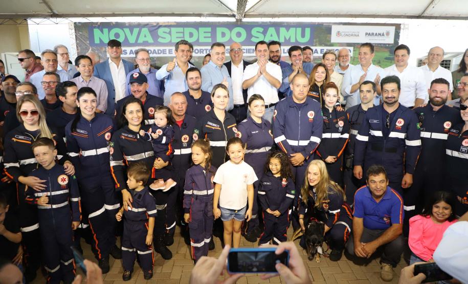 Governador Carlos Massa Ratinho Junior inaugura a nova sede do SAMU, em Londrina.
