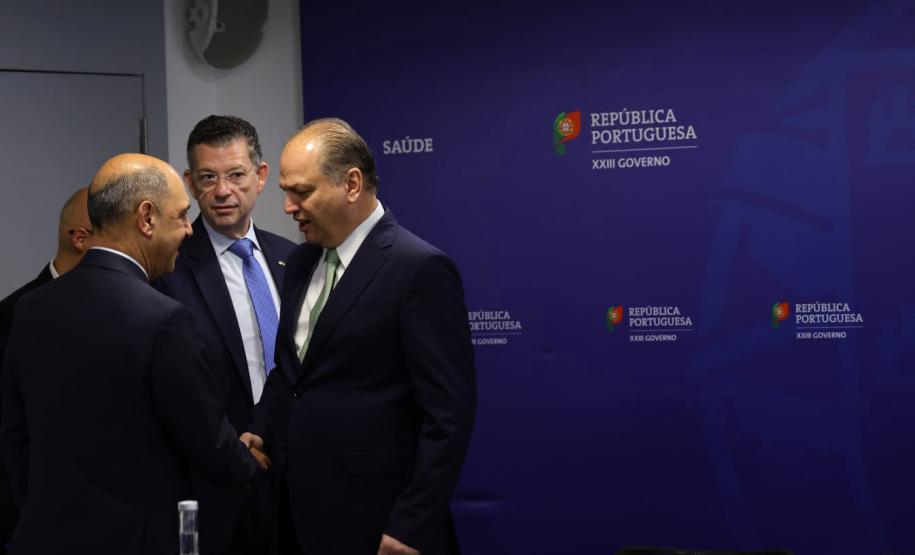 Ratinho Junior se reúne com ministro da Saúde de Portugal para debater tecnologias na área