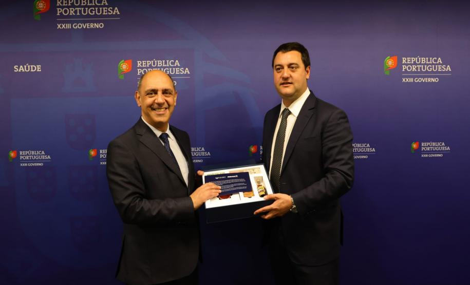 Ratinho Junior se reúne com ministro da Saúde de Portugal para debater tecnologias na área