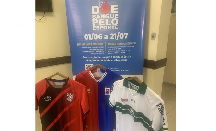 Com apoio dos três clubes de Curitiba, campanha incentiva população a doar sangue