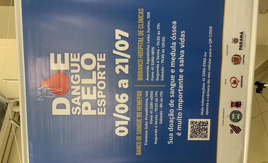 Com apoio dos três clubes de Curitiba, campanha incentiva população a doar sangue