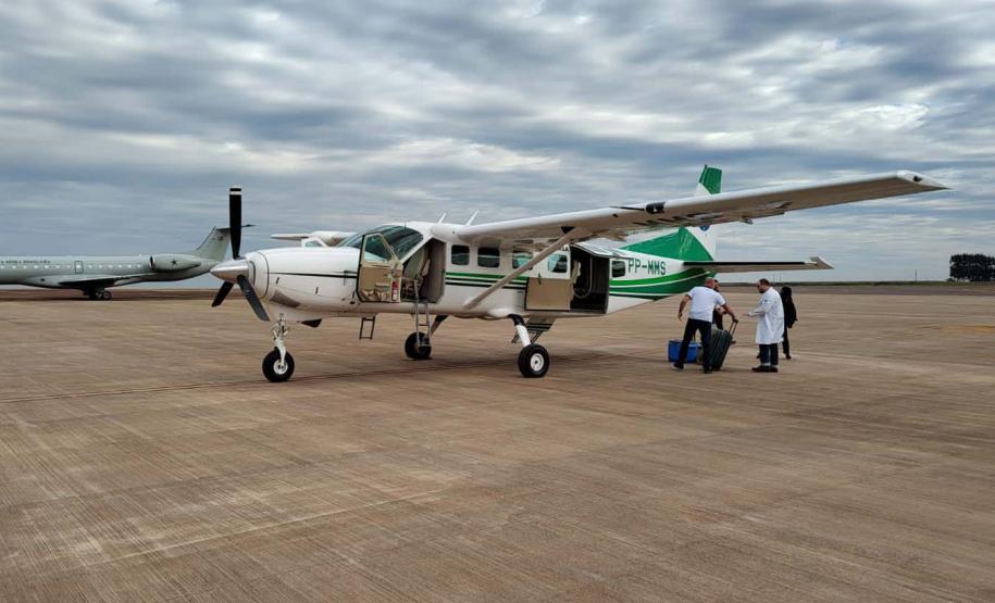 Operação com aeronave do Estado garante transporte de órgãos à RMC e Distrito Federal