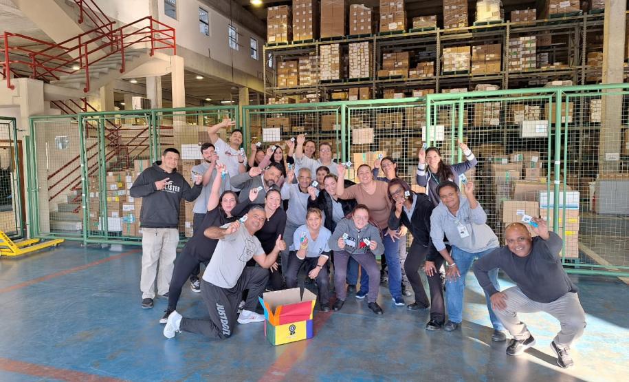 Servidores da Sesa participam da ginástica laboral e incentivo à atividade física