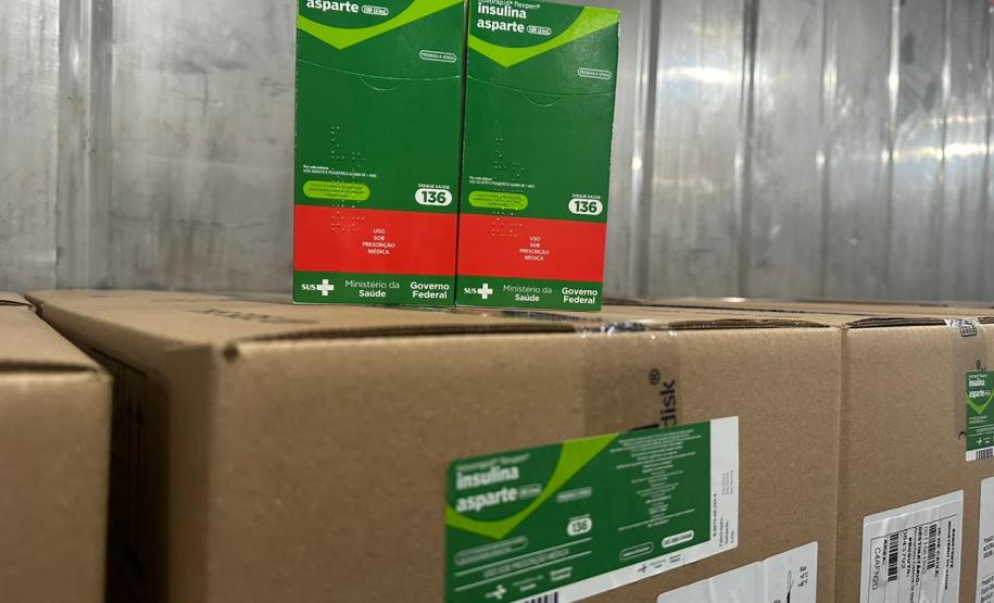 Nova remessa de 42,9 mil canetas de insulina de ação rápida chega ao Paraná