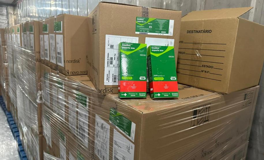 Nova remessa de 42,9 mil canetas de insulina de ação rápida chega ao Paraná