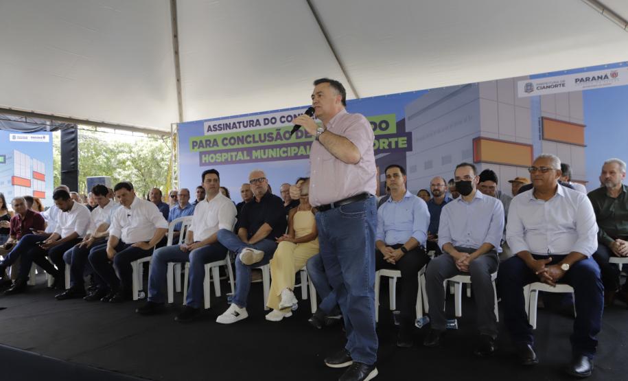 O governador Carlos Massa Ratinho Junior assinou convênio para a conclusão das obras do Hospital de Cianorte