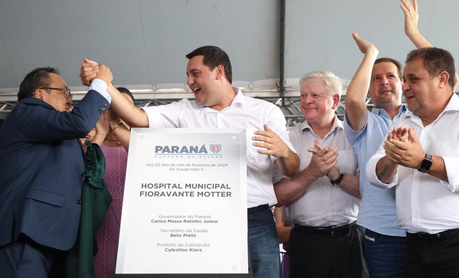 Governador inaugura Hospital de Cafelândia, que terá investimento mensal do Estado
