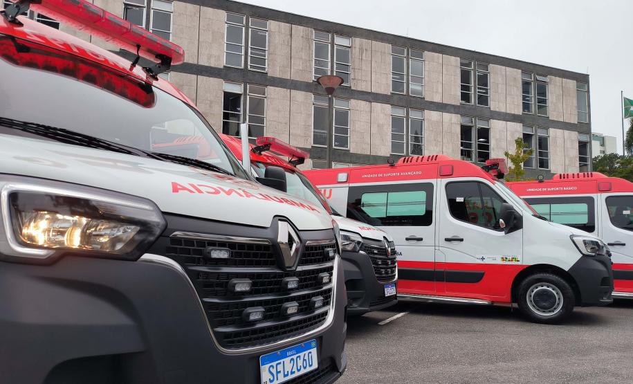 Estado entrega 24 novas ambulâncias para fortalecer o Samu de Curitiba