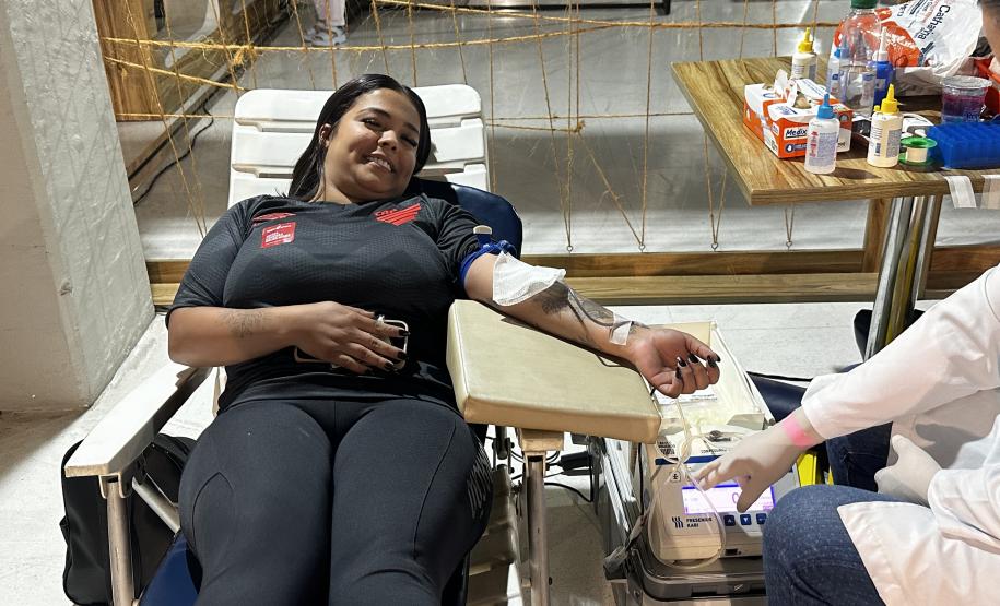 Hemepar promove coleta de sangue na Ligga Arena como parte do Junho Vermelho