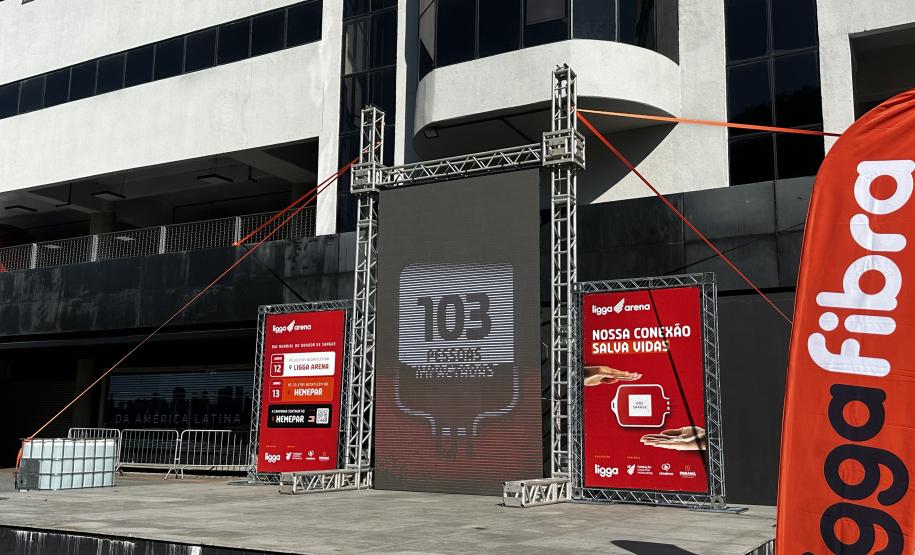 Hemepar promove coleta de sangue na Ligga Arena como parte do Junho Vermelho
