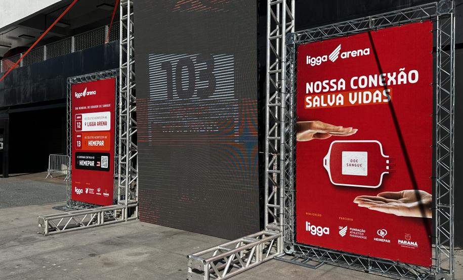 Hemepar promove coleta de sangue na Ligga Arena como parte do Junho Vermelho