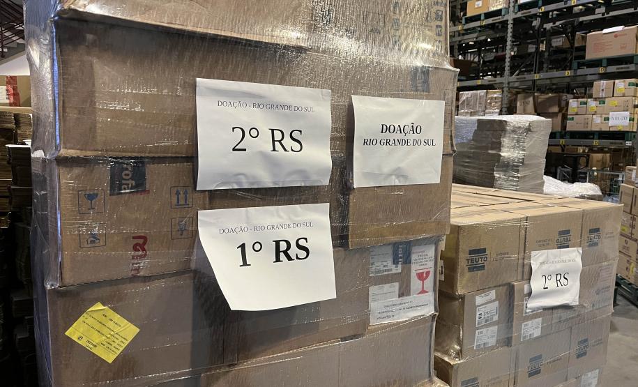 Paraná envia mais de 1,3 milhão de unidades de medicamentos ao Rio Grande do Sul