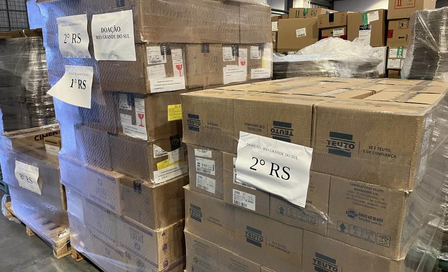 Paraná envia mais de 1,3 milhão de unidades de medicamentos ao Rio Grande do Sul