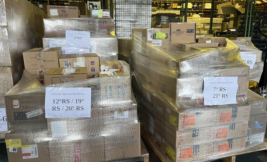 Paraná envia mais de 1,3 milhão de unidades de medicamentos ao Rio Grande do Sul