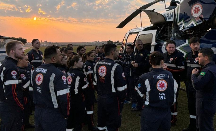 Saúde promove curso de operador de suporte médico para atendimentos com helicópteros