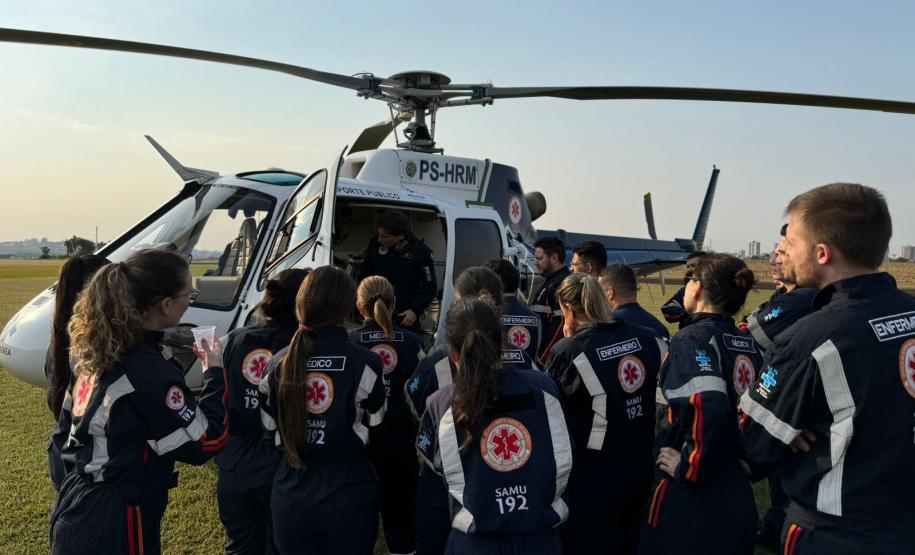 Saúde promove curso de operador de suporte médico para atendimentos com helicópteros