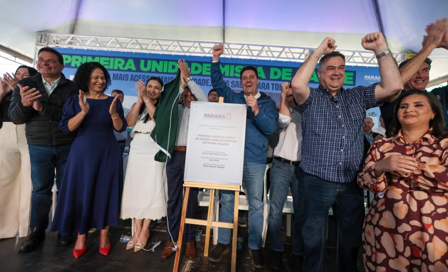 Ratinho Junior inaugura primeira Unidade Mista de Saúde do Paraná em Maria Helena