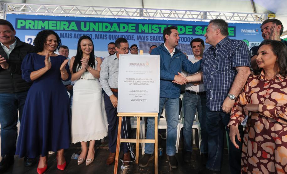 Ratinho Junior inaugura primeira Unidade Mista de Saúde do Paraná em Maria Helena