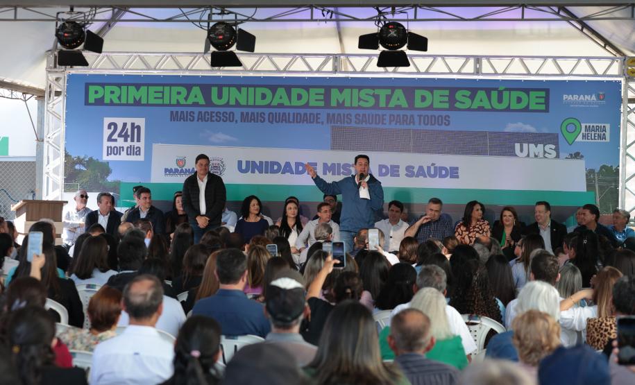 Ratinho Junior inaugura primeira Unidade Mista de Saúde do Paraná em Maria Helena