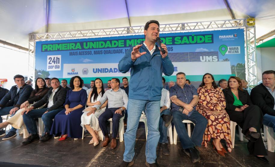 Ratinho Junior inaugura primeira Unidade Mista de Saúde do Paraná em Maria Helena