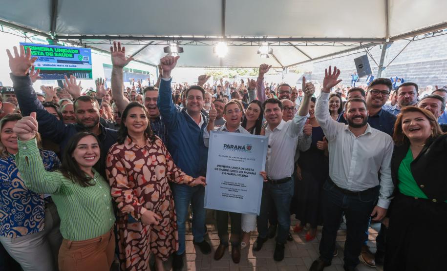 Ratinho Junior inaugura primeira Unidade Mista de Saúde do Paraná em Maria Helena