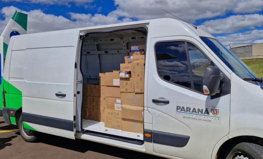 Com apoio aéreo, Estado leva milhares de insumos hospitalares para região de Rio Bonito do Iguaçu