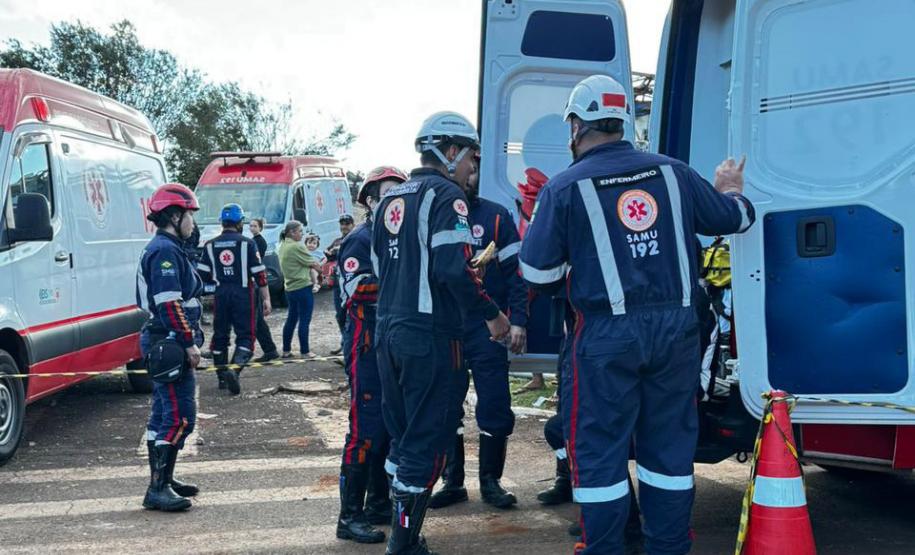 Agilidade do Samu e apoio de 50 socorristas foram fundamentais para os atendimentos das vítimas do tornado