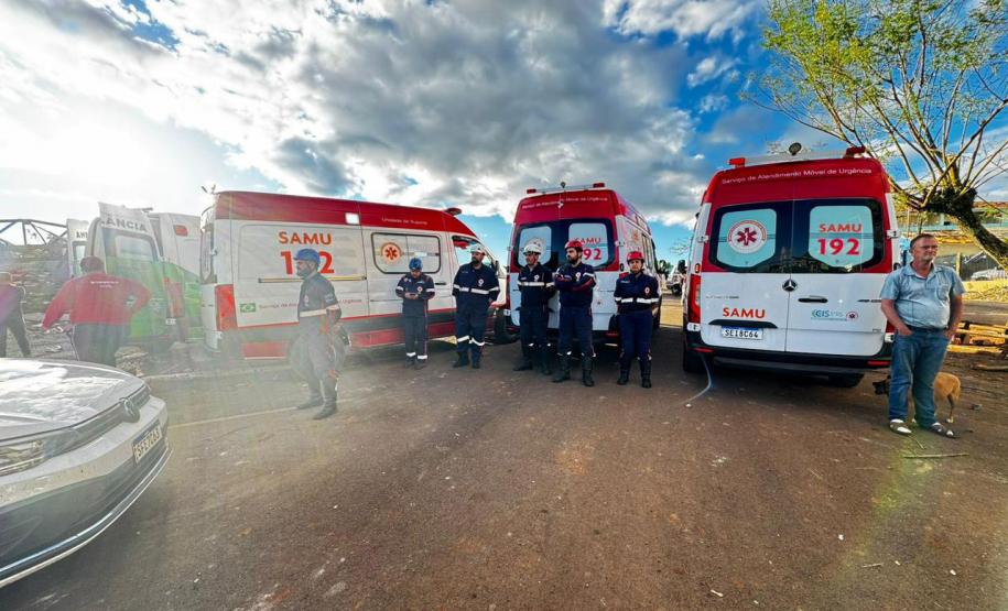 Agilidade do Samu e apoio de 50 socorristas foram fundamentais para os atendimentos das vítimas do tornado