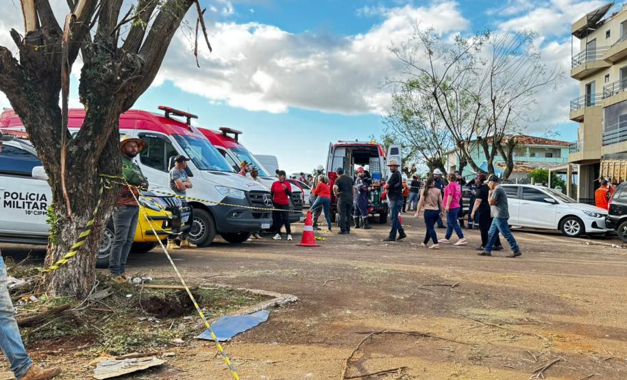 Agilidade do Samu e apoio de 50 socorristas foram fundamentais para os atendimentos das vítimas do tornado