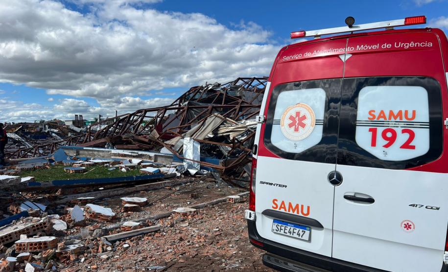 Agilidade do Samu e apoio de 50 socorristas foram fundamentais para os atendimentos das vítimas do tornado