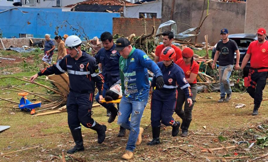 Agilidade do Samu e apoio de 50 socorristas foram fundamentais para os atendimentos das vítimas do tornado