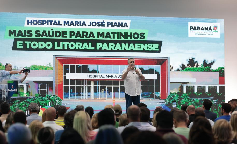 R$ 67,7 milhões: governador anuncia a construção do Hospital Regional de Matinhos