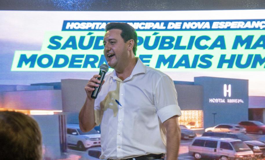 Ratinho Junior anuncia R$ 18,2 milhões para construção de hospital em Nova Esperança