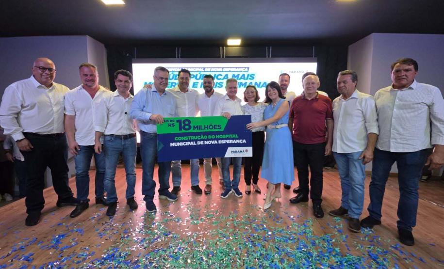 Ratinho Junior anuncia R$ 18,2 milhões para construção de hospital em Nova Esperança